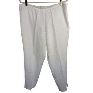 Eileen Fisher White Linen Trousers